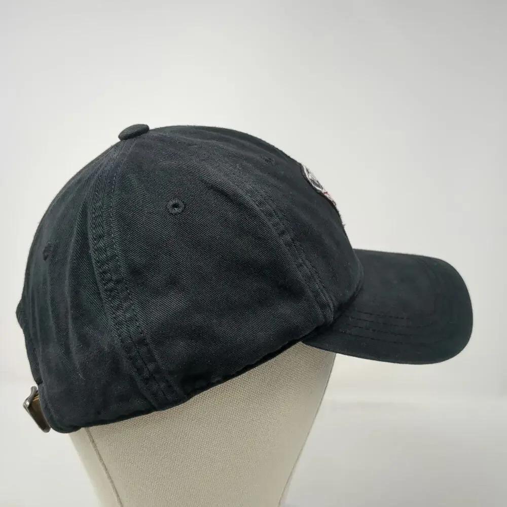 Lucky Brand Triumph Motorcycles Baseball Cap Black One Size Leather Strap Hat